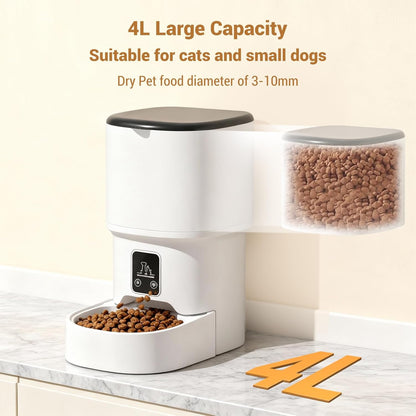 Automatic Pet Feeder 4L with Wi-Fi & Timer | Petbuds