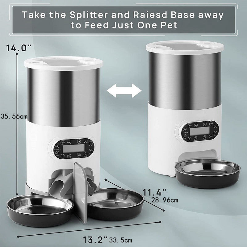 SmartFeed 4.5L WiFi Automatic Pet Feeder | App-Controlled with Dual Bowls for Multiple Pets