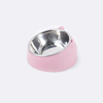 Custom Cat Dog Bowl 15 Degrees Raised Non Slip Puppy Steel
