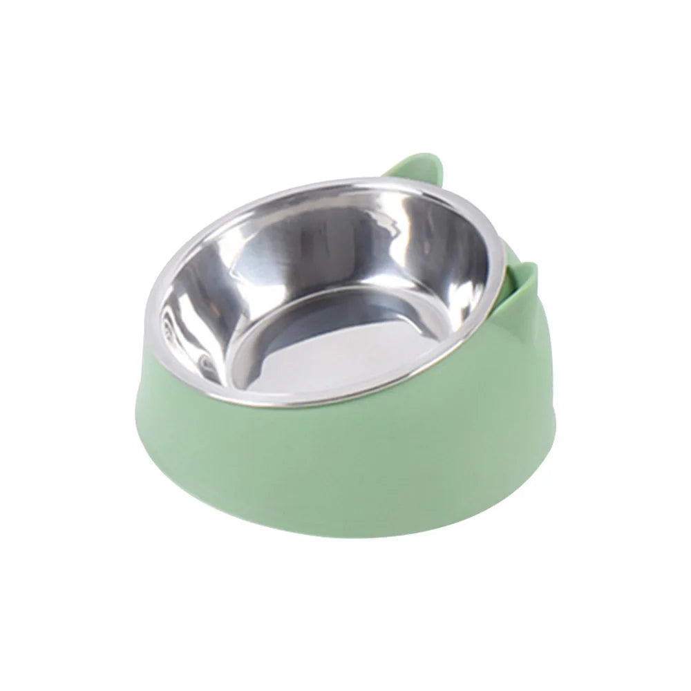 Custom Cat Dog Bowl 15 Degrees Raised Non Slip Puppy Steel