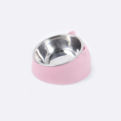 Custom Cat Dog Bowl 15 Degrees Raised Non Slip Puppy Steel