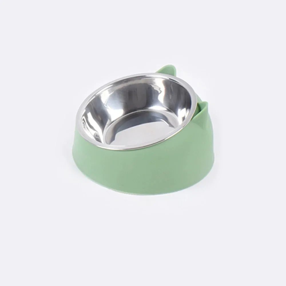 Custom Cat Dog Bowl 15 Degrees Raised Non Slip Puppy Steel