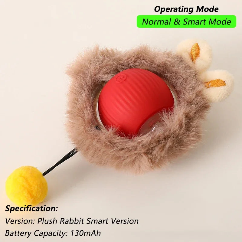 Interactive Pet Ball for Cats, Automatic Smart Spinning Ball
