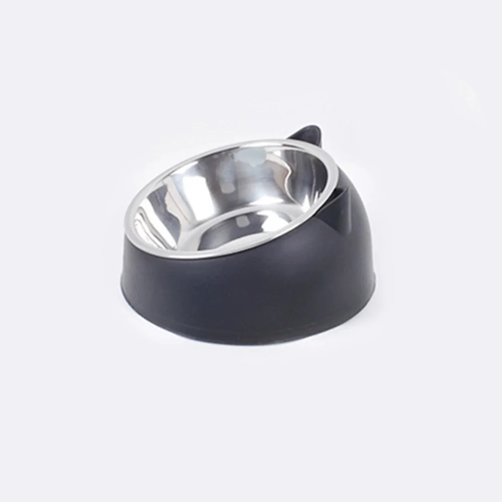 Custom Cat Dog Bowl 15 Degrees Raised Non Slip Puppy Steel