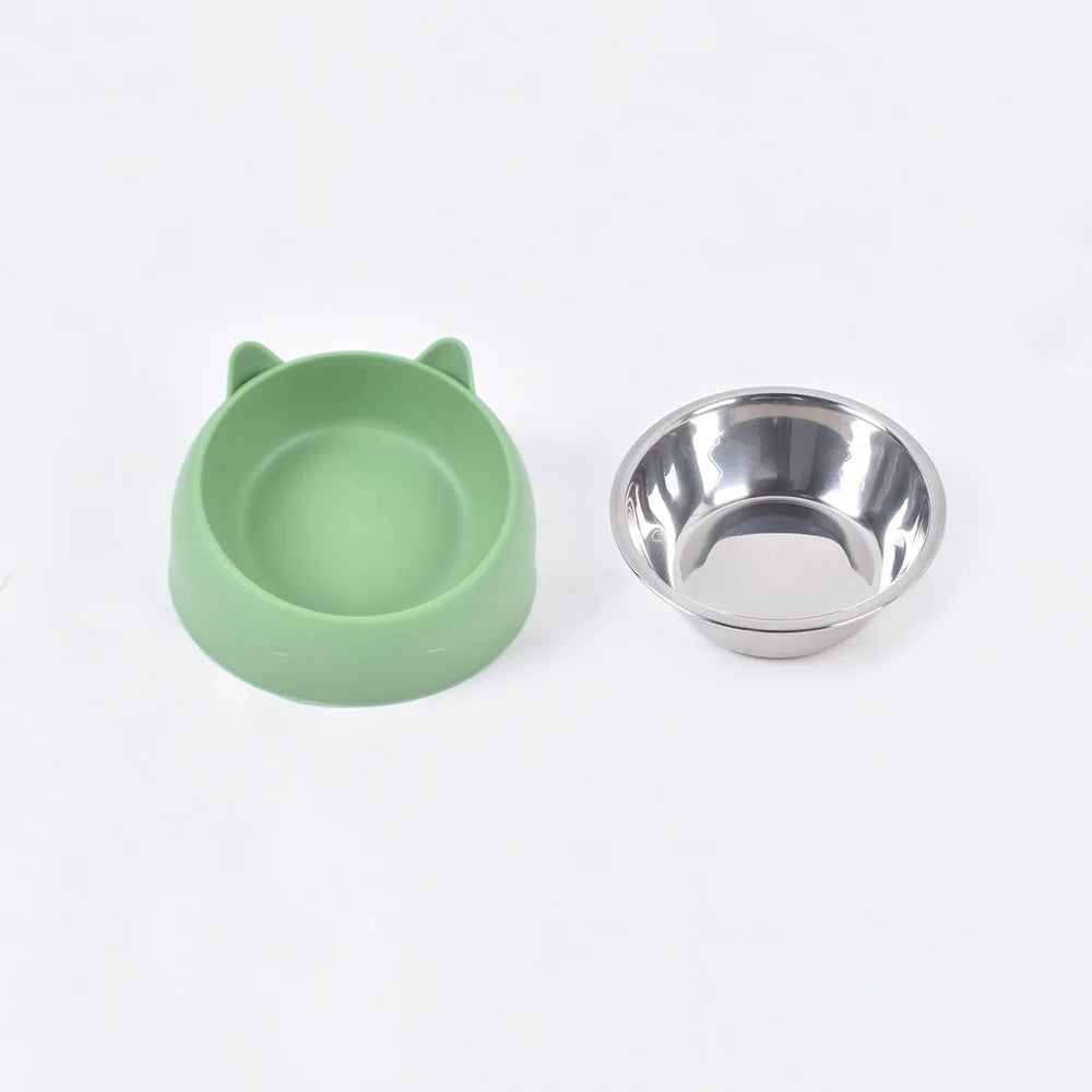 Custom Cat Dog Bowl 15 Degrees Raised Non Slip Puppy Steel