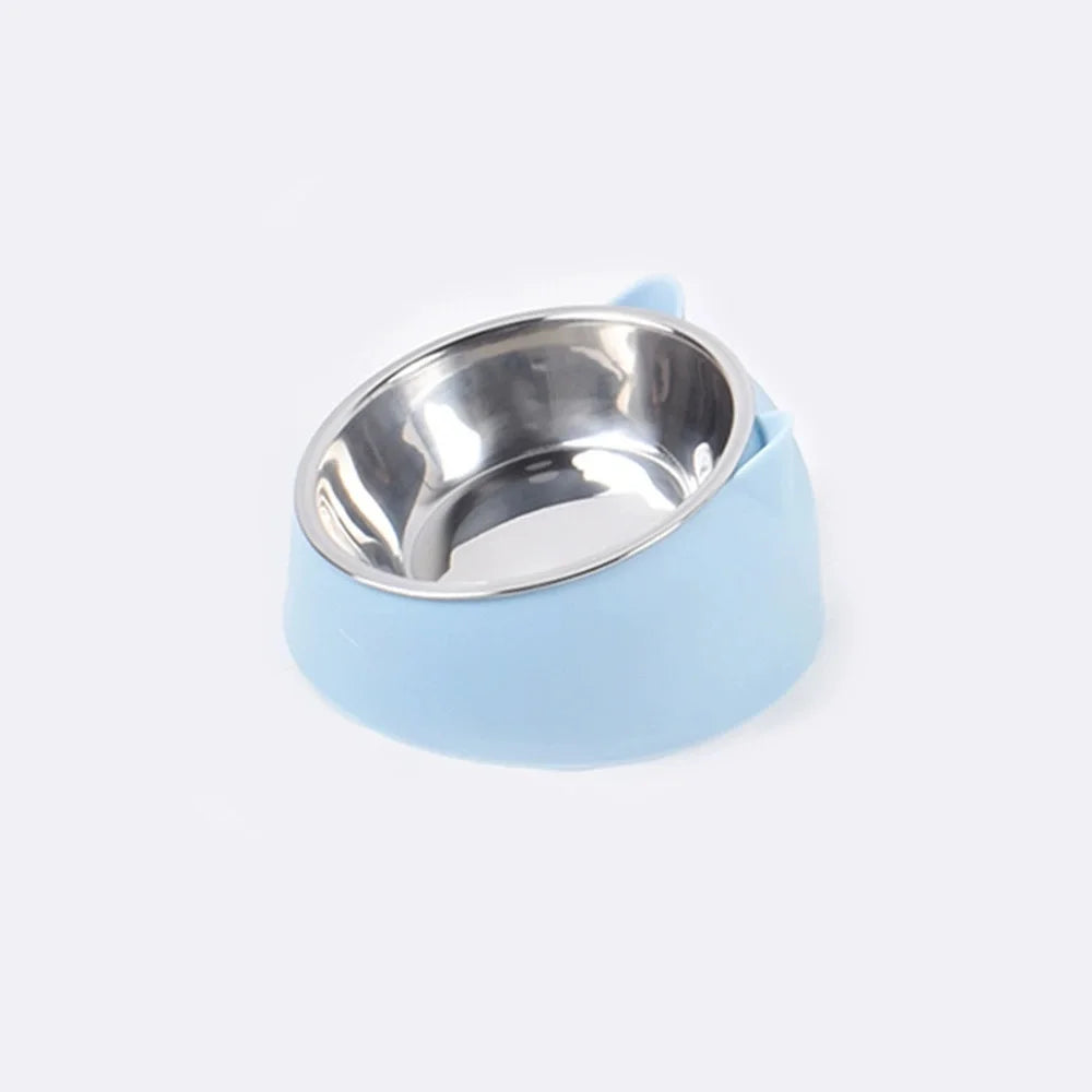 Custom Cat Dog Bowl 15 Degrees Raised Non Slip Puppy Steel