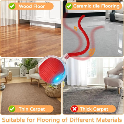 Interactive Pet Ball for Cats, Automatic Smart Spinning Ball