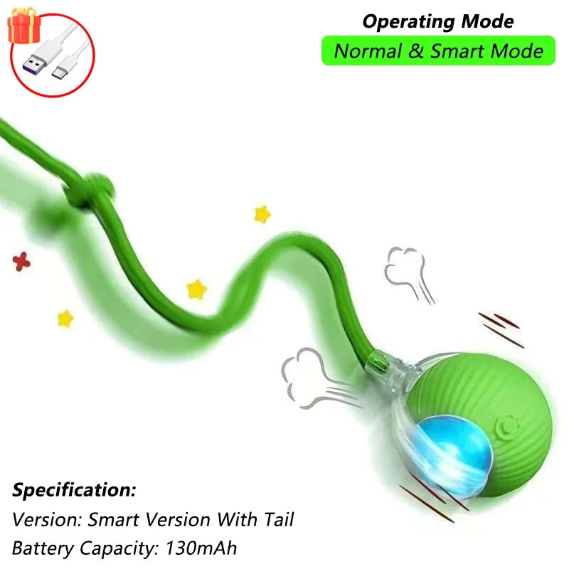 Interactive Pet Ball for Cats, Automatic Smart Spinning Ball